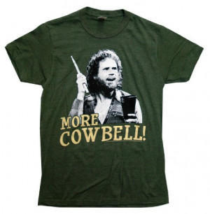Saturday Night Live More Cowbell Funny TV Show Green Adult T-Shirt Tee