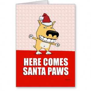 Funny Santa Paws Dog...