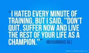 Muhammad Ali is one of the most inspirational American athletes.