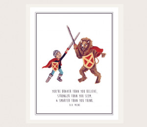 Childrens Art Prints with Famous Quotes, A.A. Milne, Inspirational Art ...