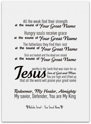 Your Great Name - Natalie Grant!!!!