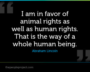Am In Favor Of Animal Rights as Well As Human Rights - Animal Quote