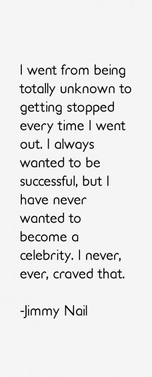 ... have never wanted to become a celebrity. I never, ever, craved that
