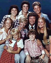 Alice (top right) with the Brady Family