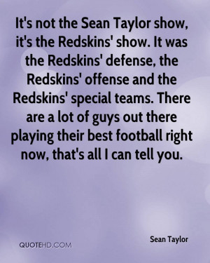 , it's the Redskins' show. It was the Redskins' defense, the Redskins ...