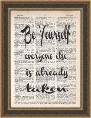 Oscar Wilde inspirational quote Be Yourself by PrintsWithStyle, $7.99