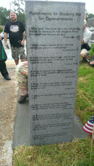 ... Monument in Front of Florida Courthouse… and Announces Many More
