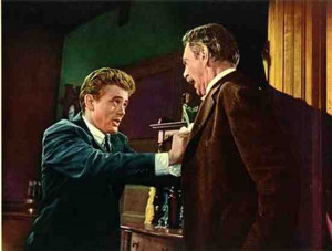 James Dean’s big scene with Raymond Massey in East of Eden, 1955 .