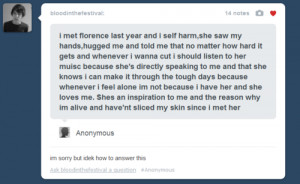 Florence’s job is totally weird; I’m sitting on a hotel floor ...
