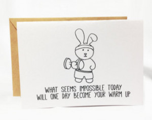 Inspirational Card - Encouragement Motivation Quote Graduation Bunny ...