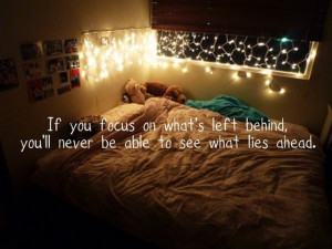 If you focus on whats left behind you will