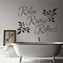 bathroom decals and bathroom decor wall lettering soak wall lettering ...