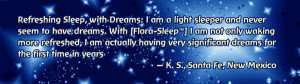 have many more dreams when taking Flora Sleep.