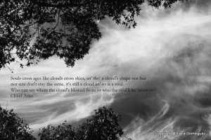 Cloud Atlas Quote - Souls Cross Ages like Clouds Print Black and White ...