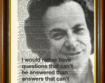 Richard Feynman Quote / Upcycled An tique Dictionary Page / Science vs ...