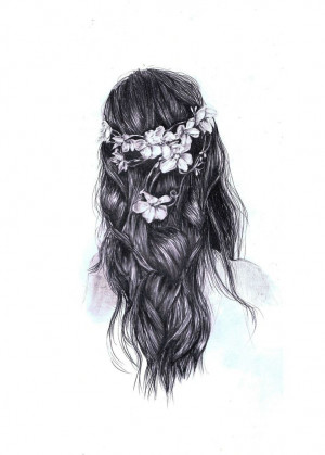 | hipster hair : Inspiration, Fashion Drawing, Flower Crowns, Hair ...