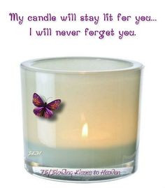 Lighting this candle in memory of my angel