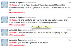 Amanda Bynes trolls Rihanna on Twitter