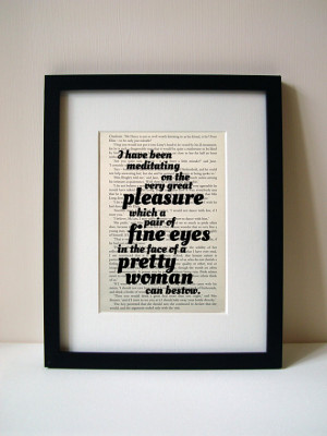 Pride And Prejudice - Book Quote Print - Romantic Quote - Birthday ...