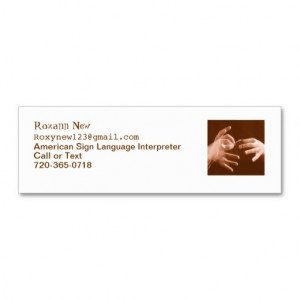 Sign Language Interpreter Double-Sided Mini Business Cards (Pack Of 20 ...