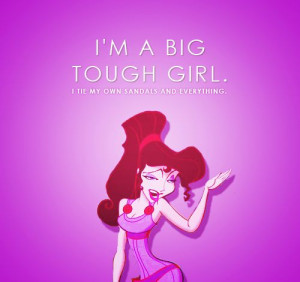 big tough girl. I tie my own sandals and everything.