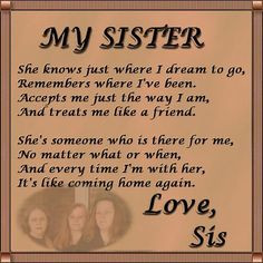 sister s | sisters love poem - group picture, image by tag ...