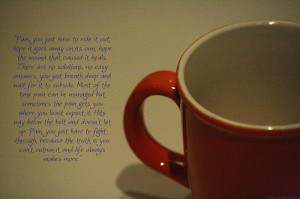 blue light orange home cup dark shadows quote edited text gift round ...