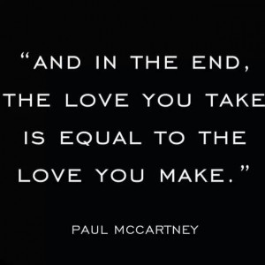 Love. Paul McCartney