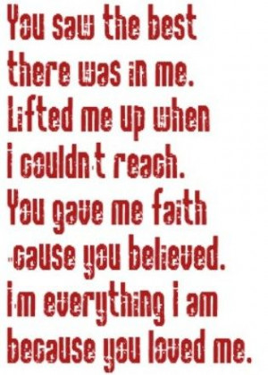 Celine Dion - Because You Loved Me - song lyrics, song quotes, music ...