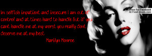Marilyn Monroe Quote Pro Facebook Covers 850x315px