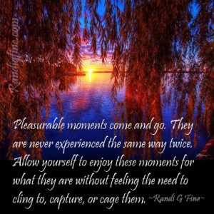 Enjoying Lifes Pleasurable Moments Picture Quote