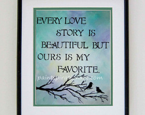 ... Quotes Love Birds Paintings - Cute Sayings Wall Art Romantic Gifts