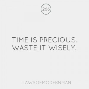 Great Quote, Time Is Precious So Waste It Wisely