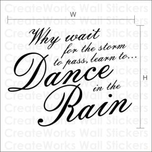 Dancing In The Rain Quotes And Sayings Learn to dance in the rain