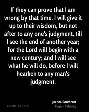 Joanna Southcott Wisdom Quotes