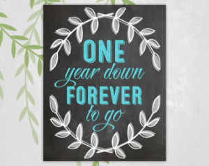 ... forever to go - chalkboard love quotes wall art - marriage quote print