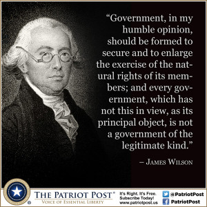 Quote: James Wilson on Legitimate Government