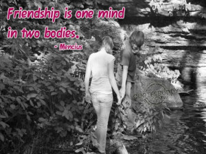 ... Friendship Is One Mind A Friendship Quotes With Picture Of A Emo