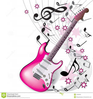 Foto de Stock Royalty Free: Guitarra cor-de-rosa