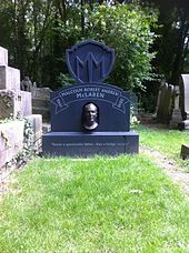 McLaren's grave in Highgate Cemetery .