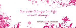 Quotes Timeline Cover - The Best Things In Life Cover