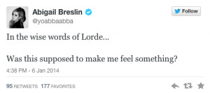 abigail breslin lorde quote celebrity watchdog tweeted thursday