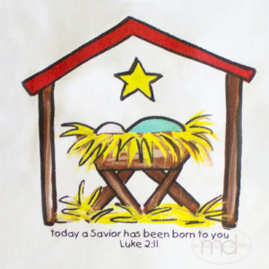 ... Products > Dots of Faith Nativity Bible Verse Girls Ruffled T-Shirt