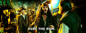 johnny depp jack sparrow pirates of the carribean rum animated GIF