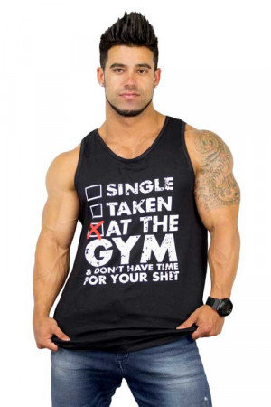 This is our Single, Taken, At The Gym men's tank top. Lot O' Tee tank ...
