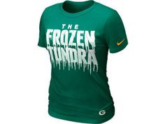 Green Bay Packers Nike NFL Women's Frozen Tundra T Shirt NWT S & L # ...