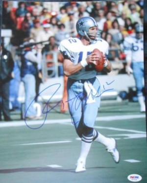 Roger Staubach Signed 11x14 Photo Dallas Cowboys Psa Hologram & Coa ...