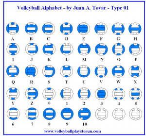 Volleyball Alphabet - Type 02