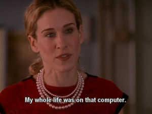 carrie bradshaw, computer, internet, life, quote, satc, sex and the ...