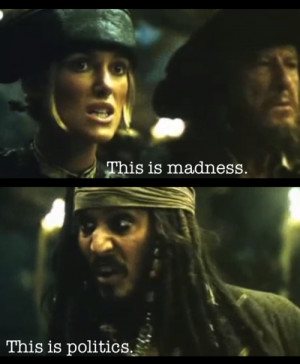 Piarates of the Caribbean Elizabeth Swan and Captain Jack Sparrow